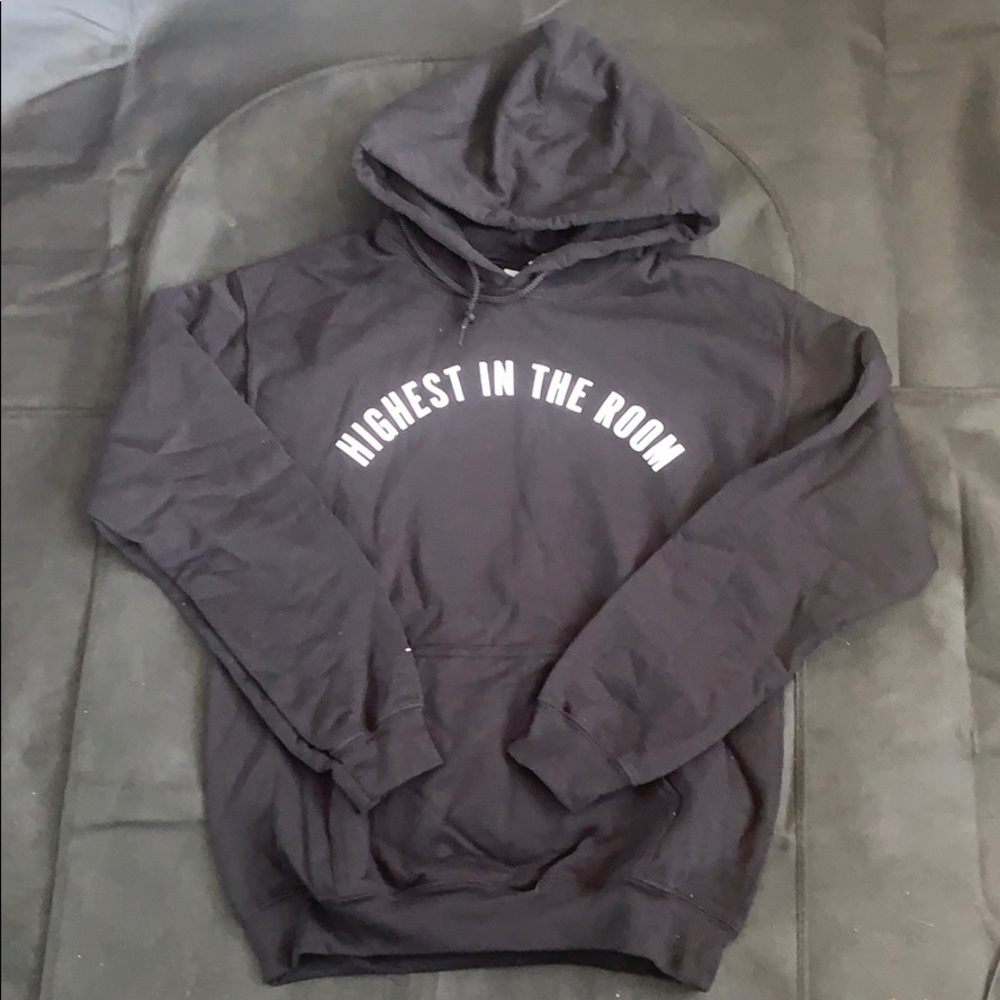 HIGHEST IN THE ROOM BLACK HOODIE JACKET SMALL NWT